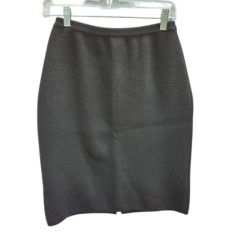 Berk Burlington Arcade 100% Cashmere Black Ballantyne Skirt Size 2